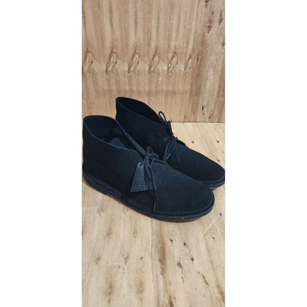 Clarks Originals Men’s Desert Boots Evo Black Suede Size 10.5M